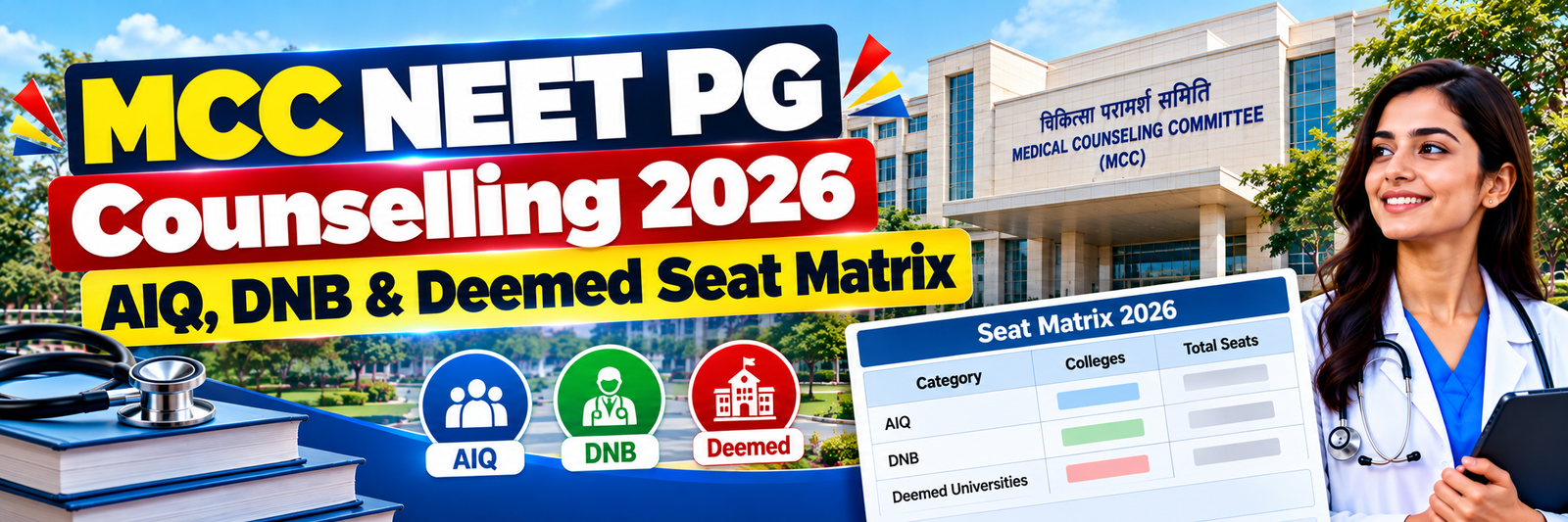 MCC NEET PG Counselling 2026 Seat Matrix: Complete Details